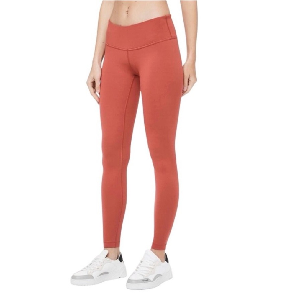 Lululemon Wunder Under Low Rise Tight Luxtreme Women sz 10 Brick Rose 28" W5BOHS